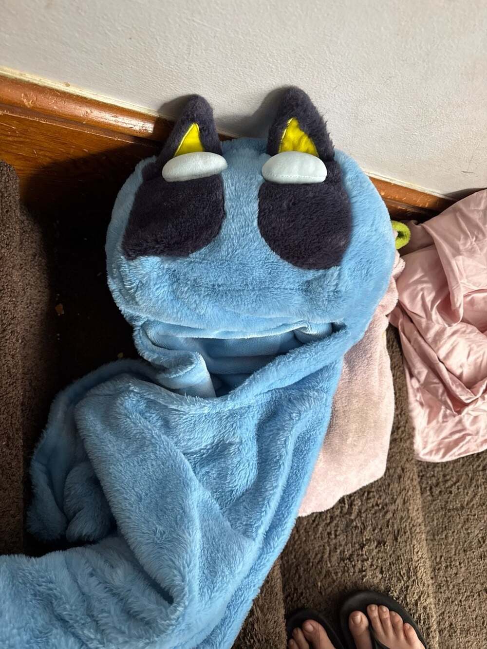Bluey Kids' Hooded Wearable Fleece Blanket